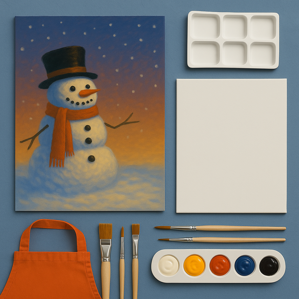 Snowy Day Brushstrokes