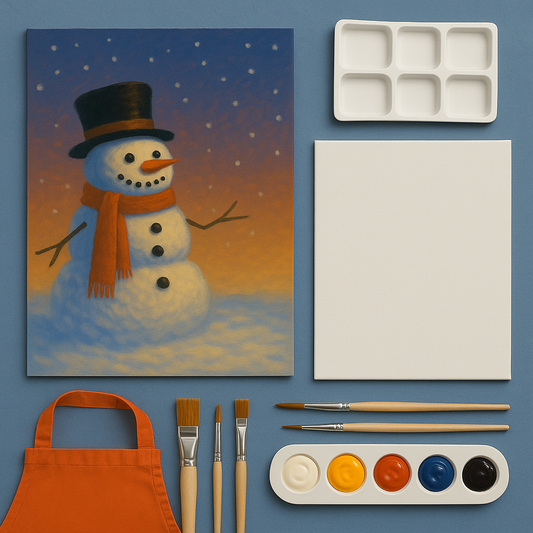 Snowy Day Brushstrokes